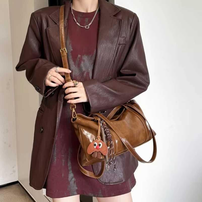 Luxury woman Shoulder bag soft leather large capacity square fashion tote bag korean Fashionable Handbag Shopping underarm bagsW251118