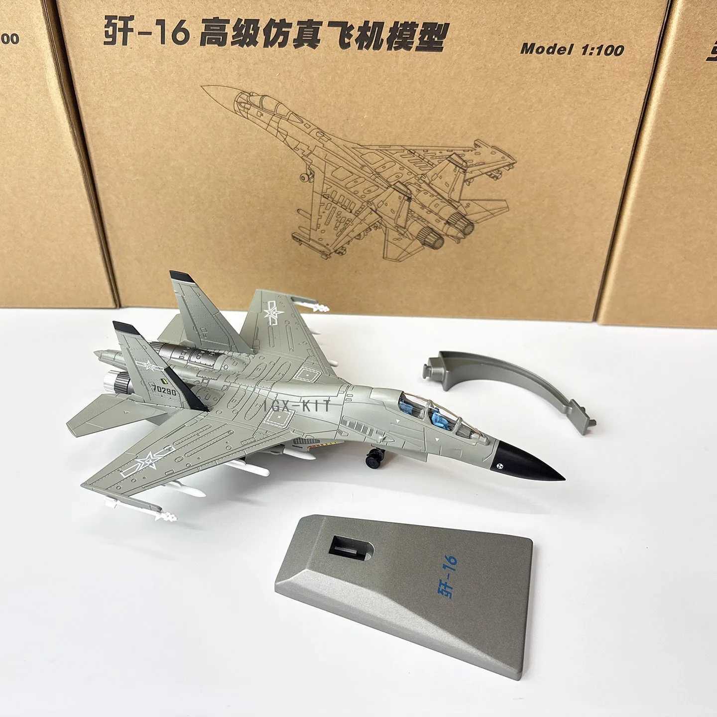 1/100 Scale China Air Force J16 J-16 Fighter Military Plane Airplane Aircraft Alloy Model Finished Collection Display C251118