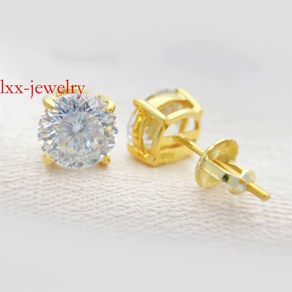 stud designer for women pass dia tester vvs moissanite earrings sterg sier Circular Bird Nest Cutting mens earring hip hop jewelry gift