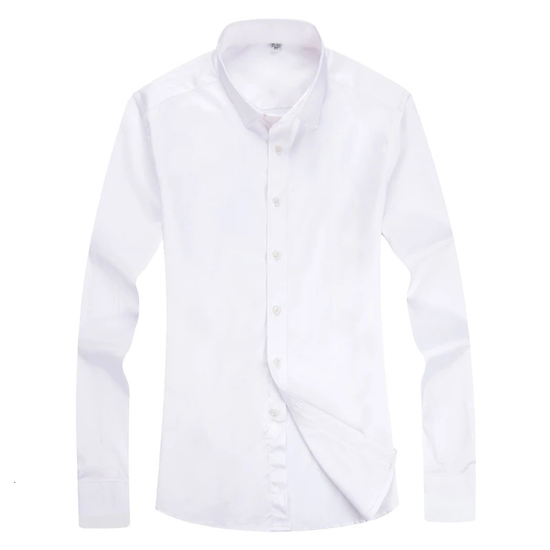 8 Colors Single Breasted Square Collar Long Sleeved Shirt Men Office / Wedding Formal Shirt Fashion Slim Mens Dress Shirts 5XL 250417