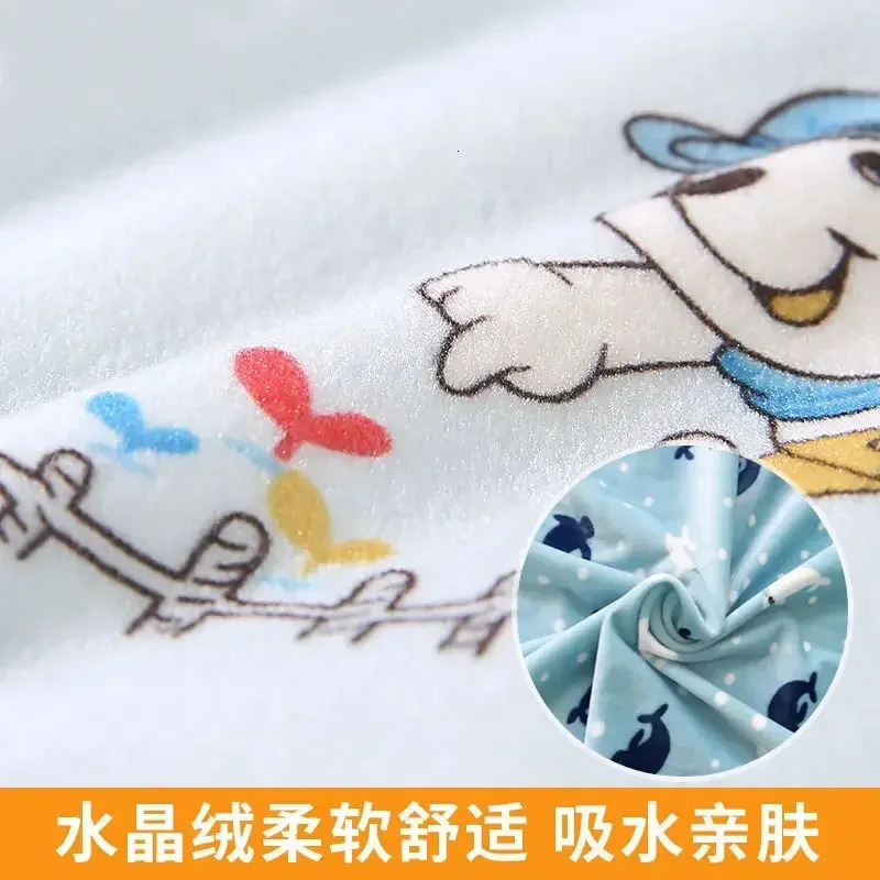 Baby bib cotton thick waterproof baby feeding protection Burp clothing cartoon pattern suitable for products 250414z