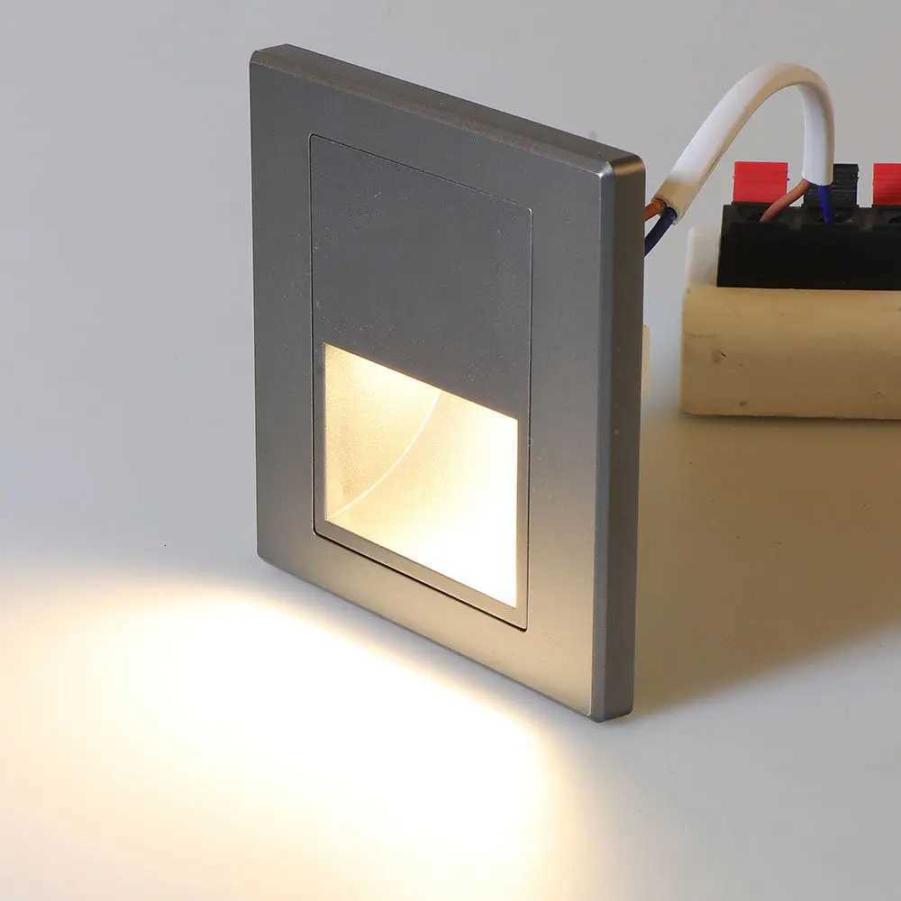 PIR Motion Detector Light Sensor led lights AC 110V-240V Recessed staircase bedroom wall lamp led night light M251118