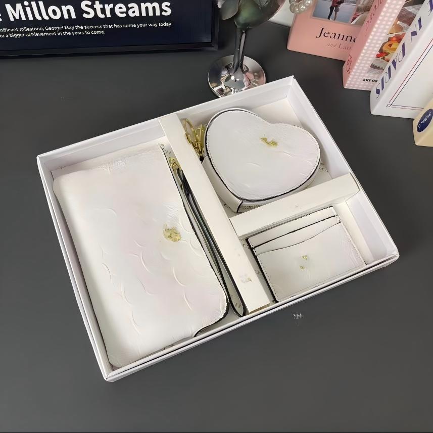 2026 Wholesale and retail Designer bag wallet card case Cherry bag Wallet Underarm Bag Combination Set Print Embossed Classic Crossbody Bag u75