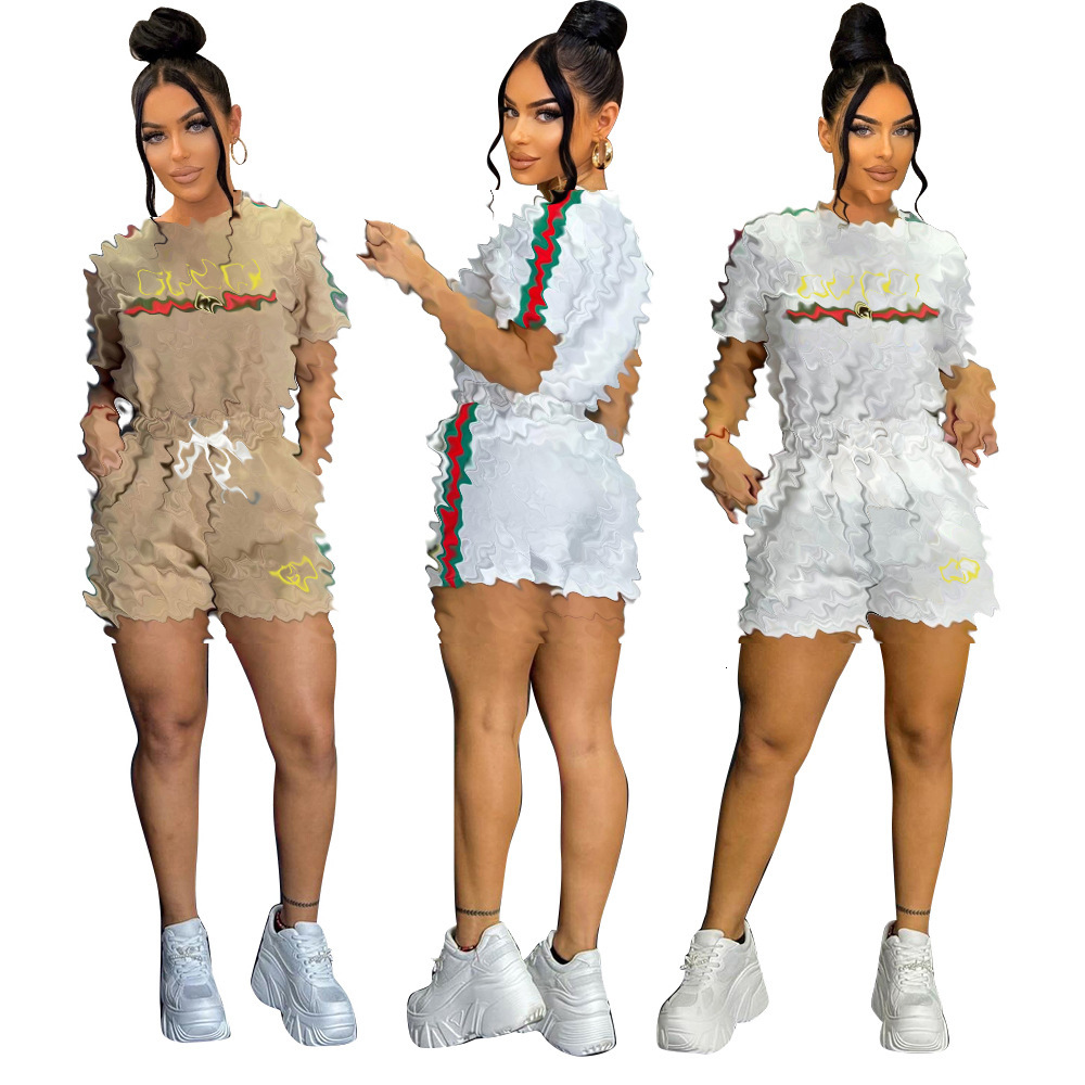 DD0148 Womens Summer 2025 New Fashion Casual Set Steel Embroidery Highend Twopiece Set