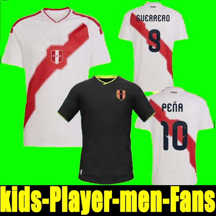 2026 Peru National Team Mens Soccer Jerseys 26 27 home GUERRERO ARAUJO LOPEZ SANTAMARIA CARTAGENA Football Shirts Short
