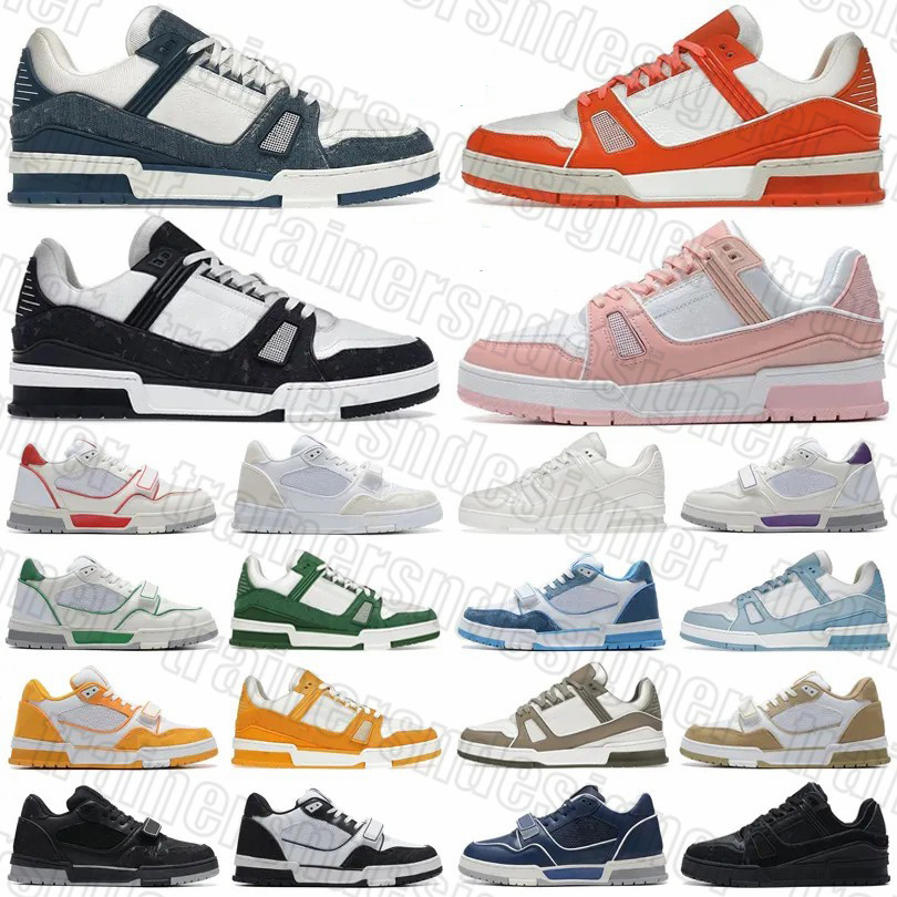 designer casual shoes trainer sneakers Low black white baby blue navy orange men women outdoor sports runner running shoe