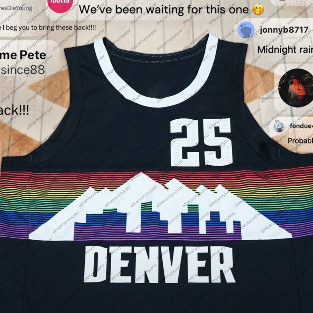 Jokic Jamal Murray 2025-26 Aaron Gordon Tim Hardaway Jr. Christian Braun Personalized Customized Basketball Jerseys Custom Any Number Name