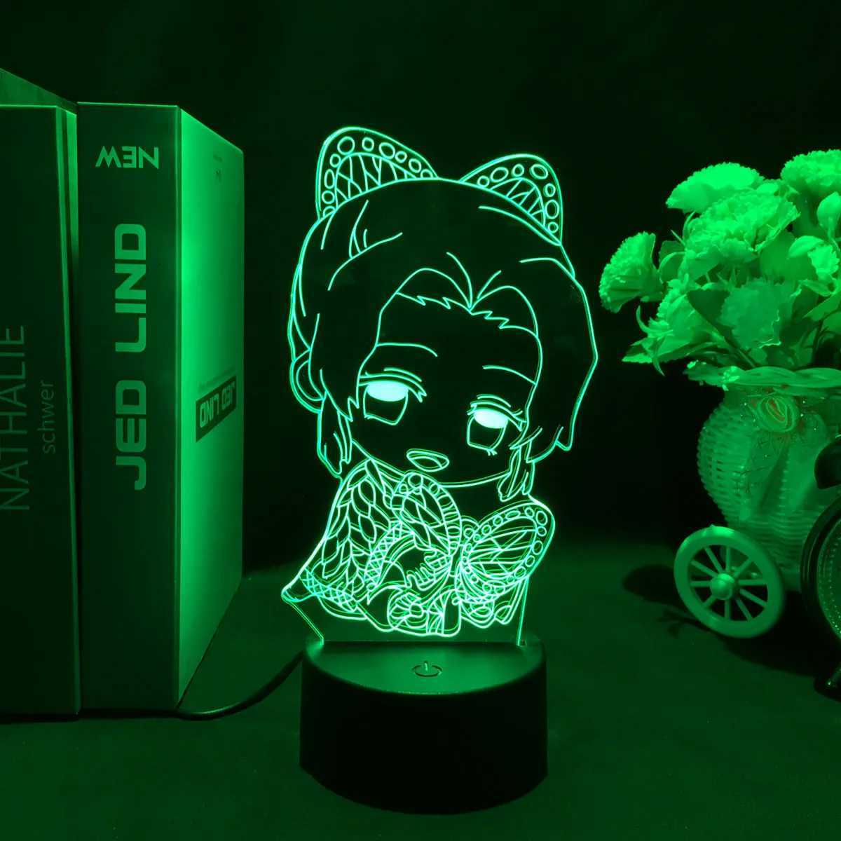 Anime Demon Slayer 3D LED Nightlight Figure for Kids Child Bedroom Decor Cool Kimetsu No Yaiba Lamp Gift Dropshopping M251118
