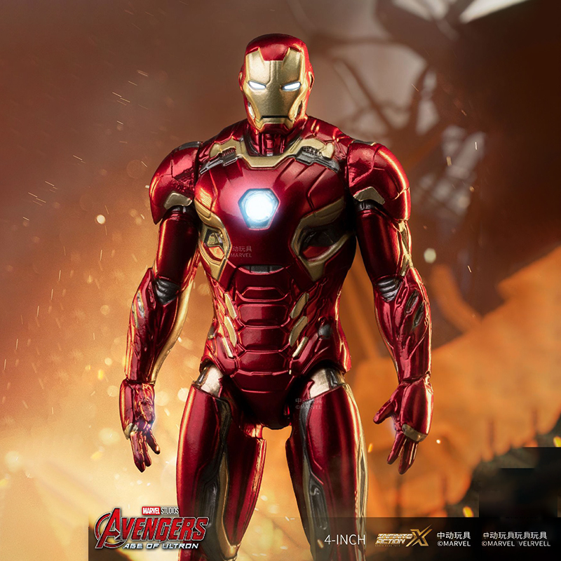 Authentic authorization Marvel ZD Toys Iron Man Finished Product Series Blacklash Figures 4inches MK45 Action Figurines Movie Statue Model Adult Colle