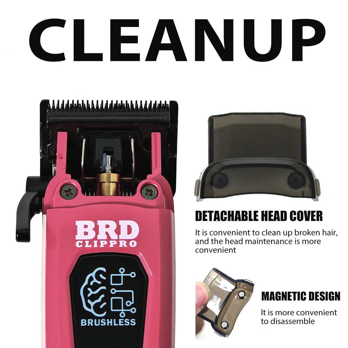 BRDCLIP 7500RPM Brushless Motor Professional Barber Set Salon Mens Barber 106 078W250418