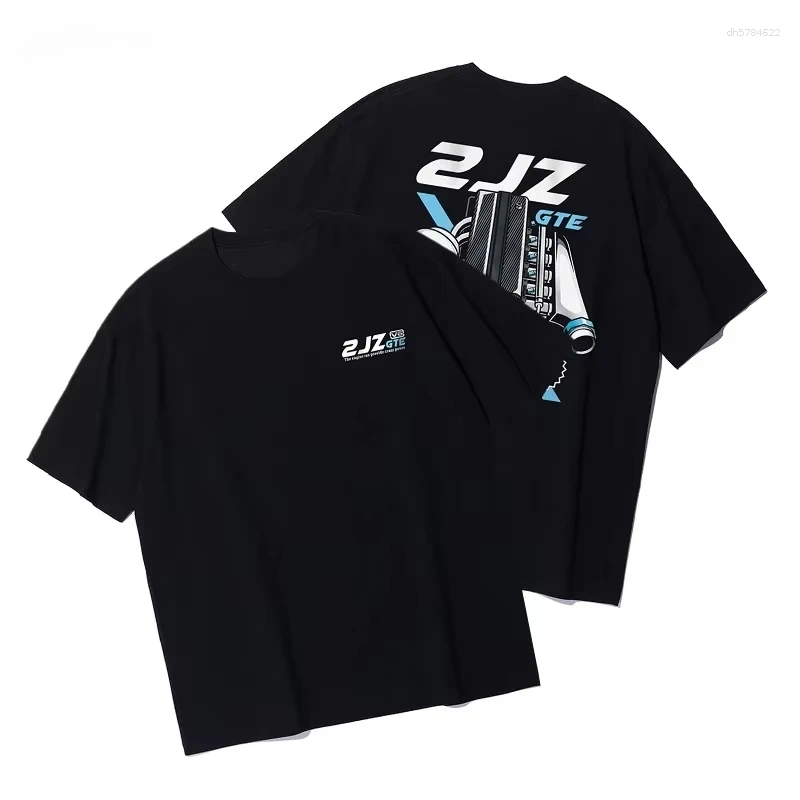 Men's T Shirts Round-neck T-shirt 2025 2jz Engine Jdm Cultural Print Graphic Fashionable Casual Hip-hop Breathable Top
