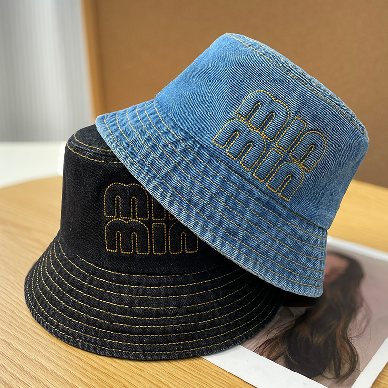 Designer Hat Free Shipping 2025 New Fashionable Cowboy Letter Fisherman Hat Anti UV Sunscreen Street Bucket Hat for mens