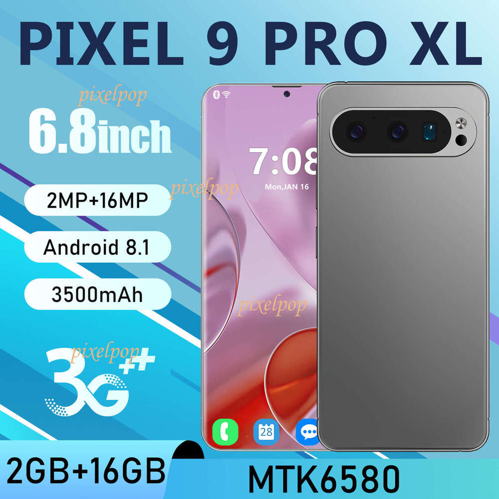 Pixel 9 Pro XL 6.8-inch incell large screen 2+16G Android 8.1 Cell Phones Unlock Touch Screen Phone Androids Camera Telephone HD Display Face Recognit