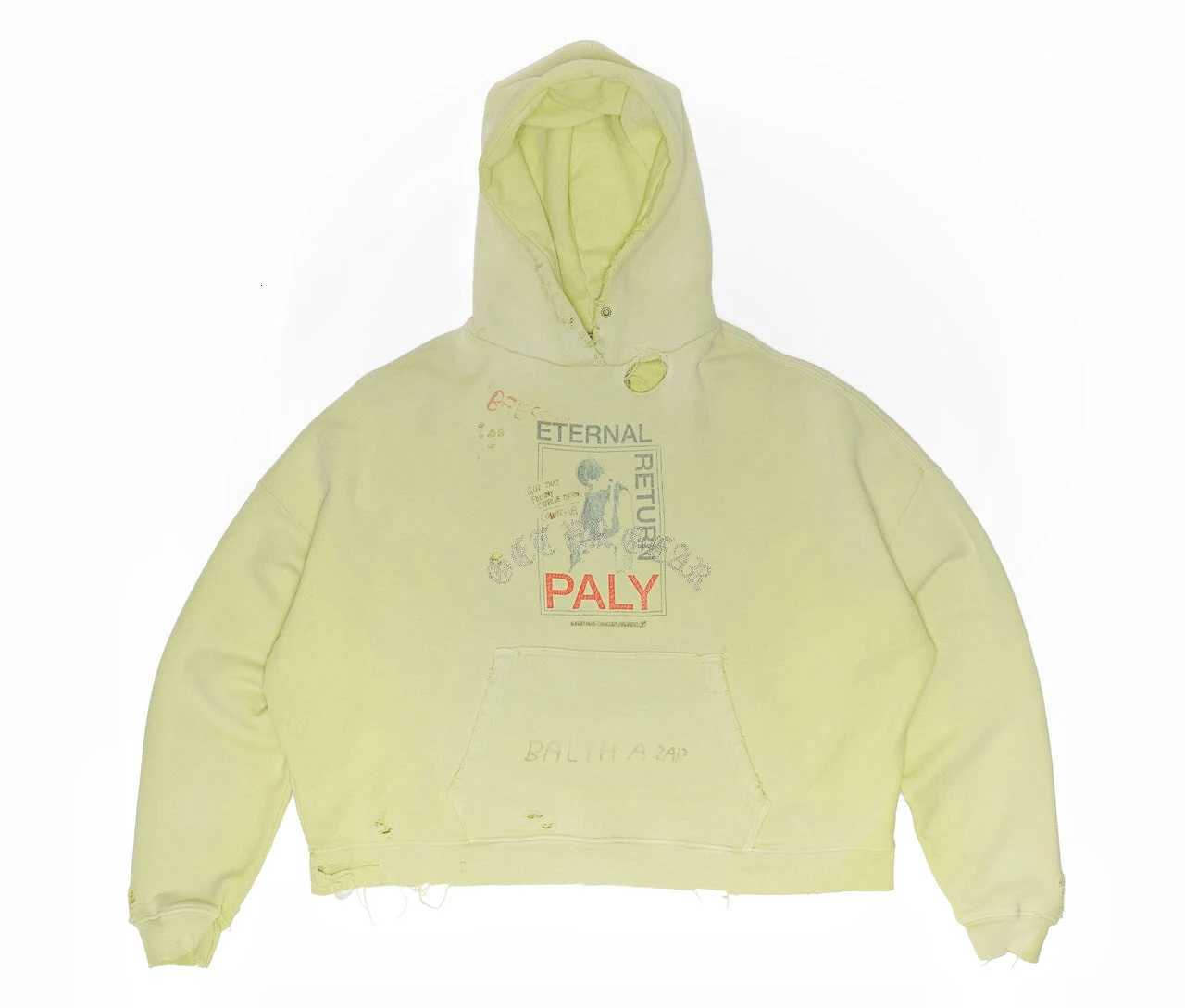 Washed PALY Hoodie Men Women High Quality Vintage Oversized Hooded Pullover X251118