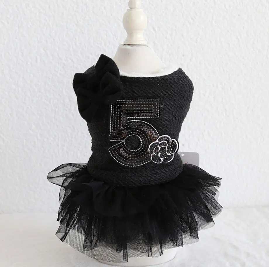 luxery Princess Dog Cat Dress Coat Rose Bows Design Pet Puppy Skirt Autumn/Winter Clothes Outfit Sizes 5 Colours