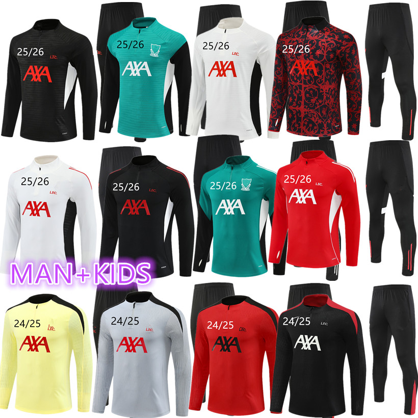 2025 2026 LiverpooI MAC ALLISTER tracksuit soccer training Darwin 25 26 football tracksuits LFC men kids kit SALAH FRIMPONG Konate Wirtz Kerkez DIOGO JOTA tuta