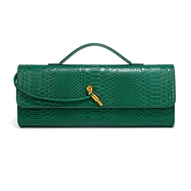 High-end new trend women's bag, fashionable wide style, ladies' handbag for evening events, small-sized, unique French loaf style shoulder s