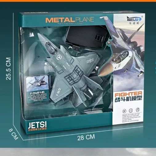 Alloy Large Pull Back F-35 Fighter Aircraft Model Music LED Airplane Toy Gift C251118