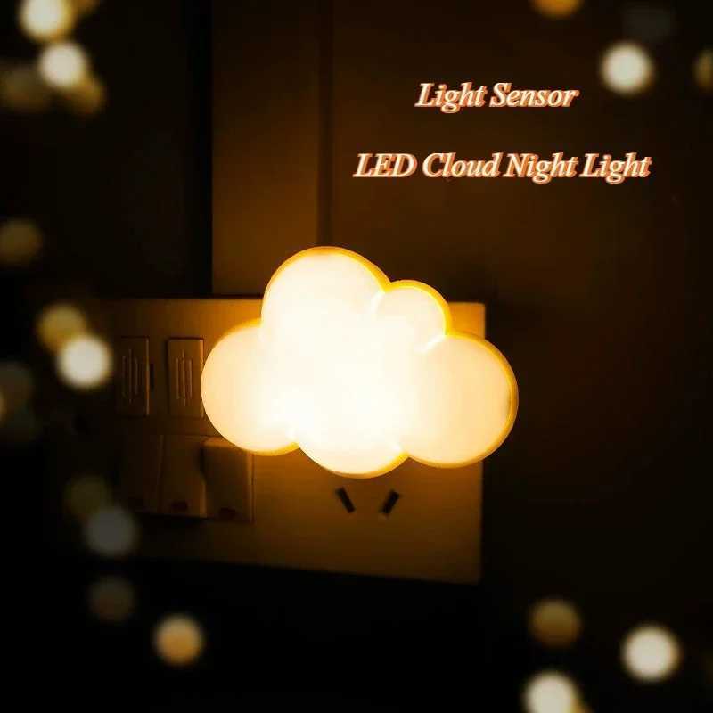 Sensor LED Night Light EU/US Plug-in Cute Cloud Night Lights For Kids Adults Bedroom Bedhead Hallway Dream Lighting Night Lamp M251118