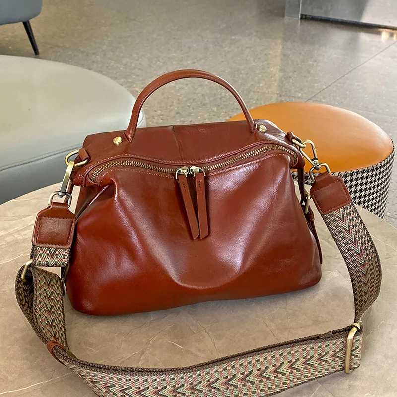 luxury handbags female crossbody bags Vintage Genuine leather women shoulder bag Large capacity soft leather cowhide fashion bagW251118