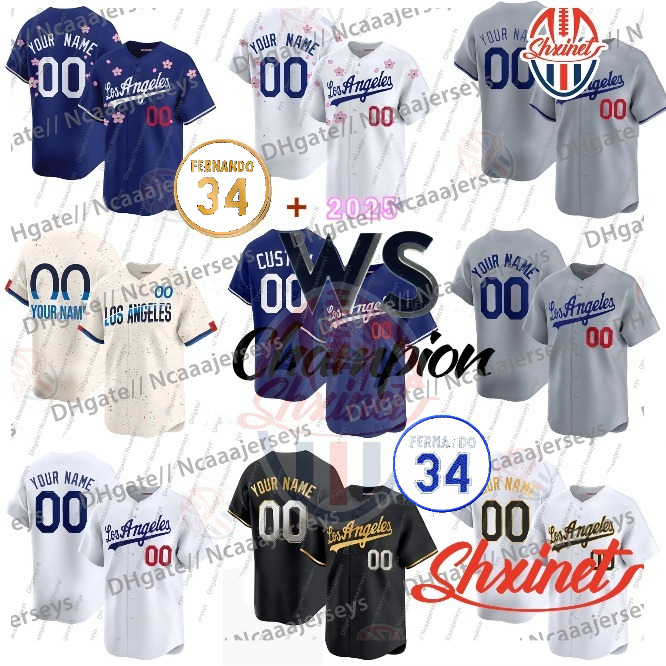 17 Ohtani 2025 World Series Championship Gold Betts Freeman Sasaki Tokyo Series Jersey Hyeseong Kim Freddie Freeman Smith Edman Stitched 34 Valenzuela