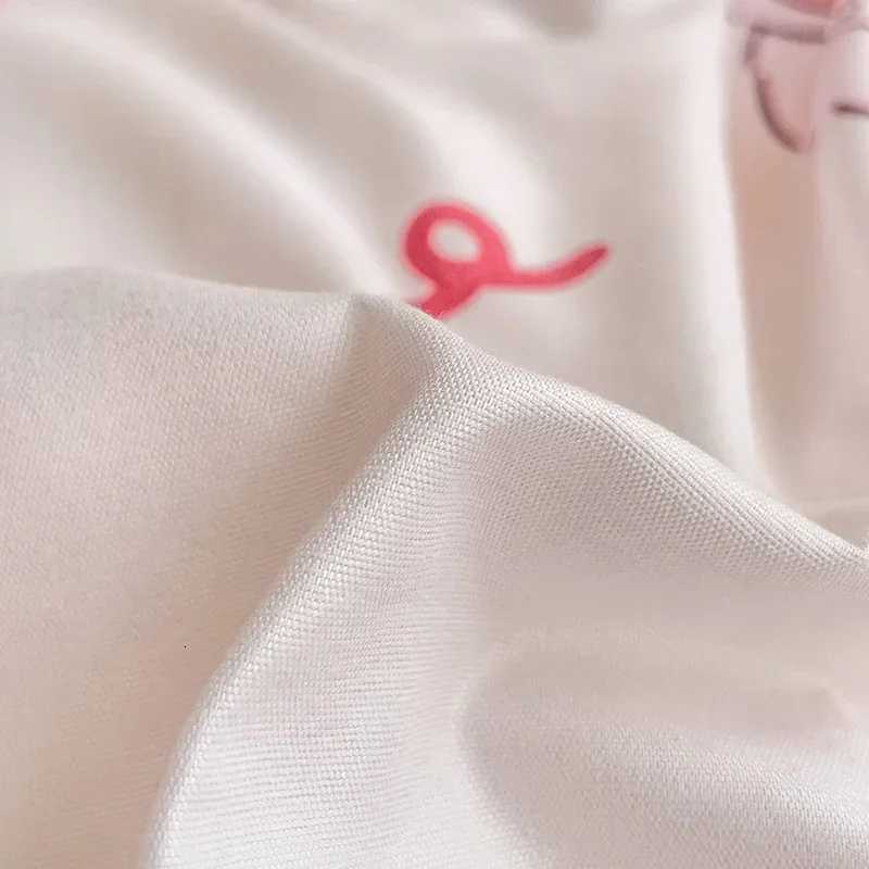 Cartoon Style Bed Sheet Set For Kids Cute Bunny Printed Bedding Set Breathable Durable Queen/King BeddingM251118