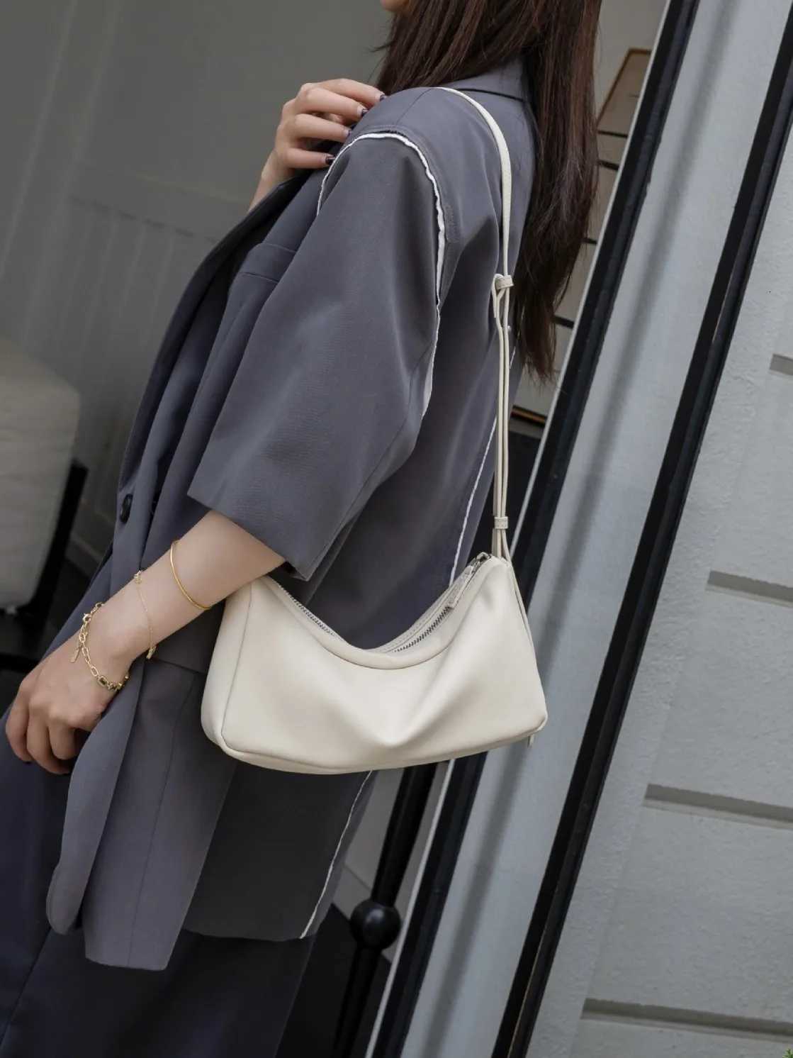 YANATARI Soft leather white bag leather bag Soft Leather minimalist Crossbody bag women female luxury Fashion handbagW251118