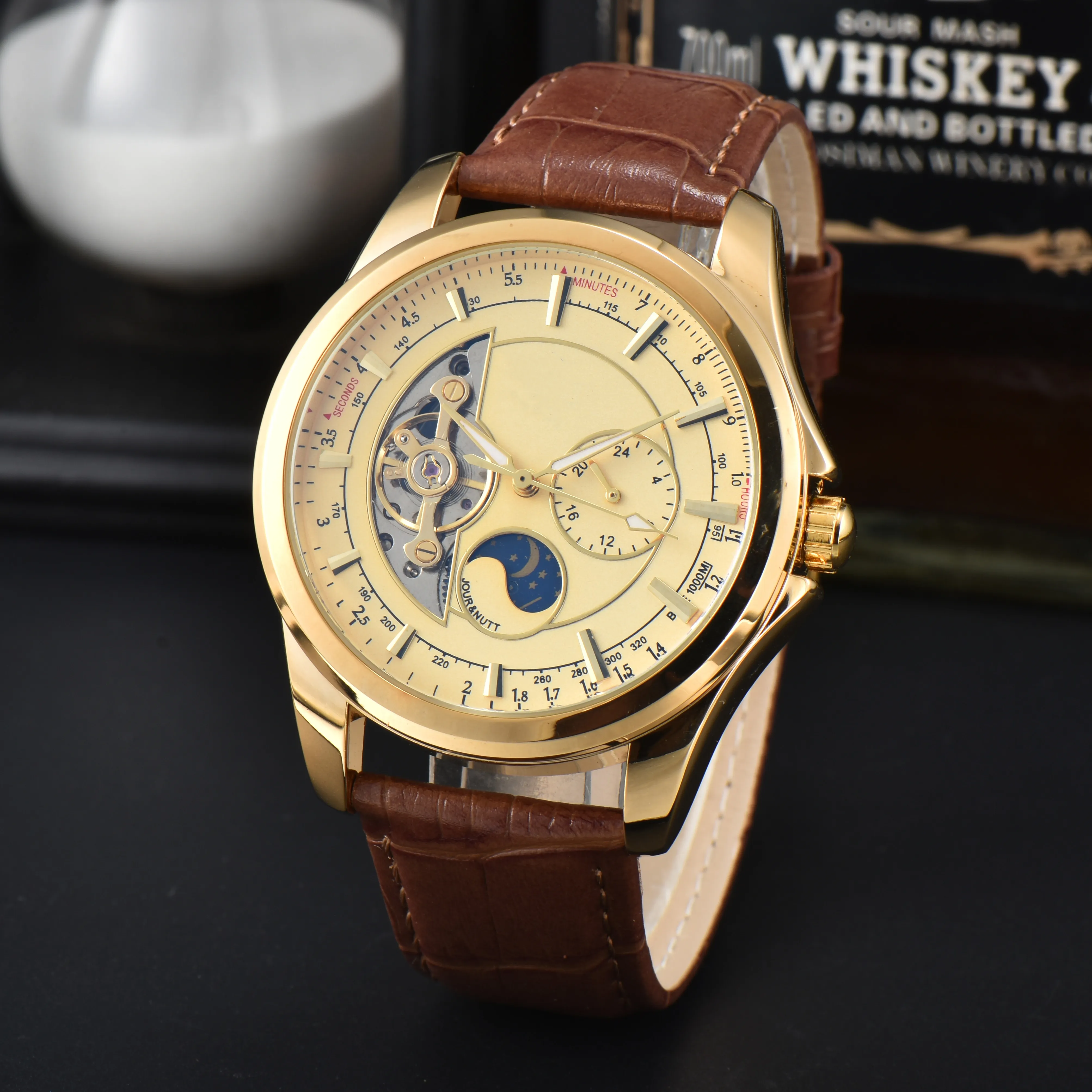 fashion high quality high-end men's watch designer watches luxury mechanical watches fashion leather stainless steel watch band watch