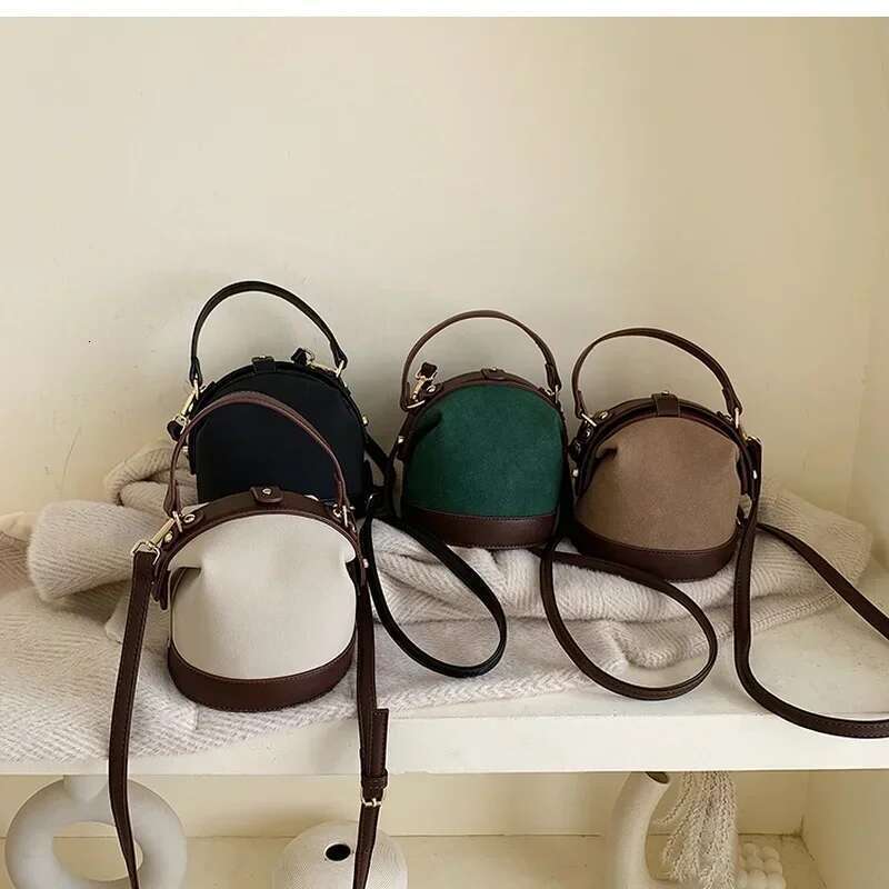 Vintage Network Red One Women's New Fashion Crossbody Versatile Ins Texture Bucket Bag Shoulder Bags Handbags