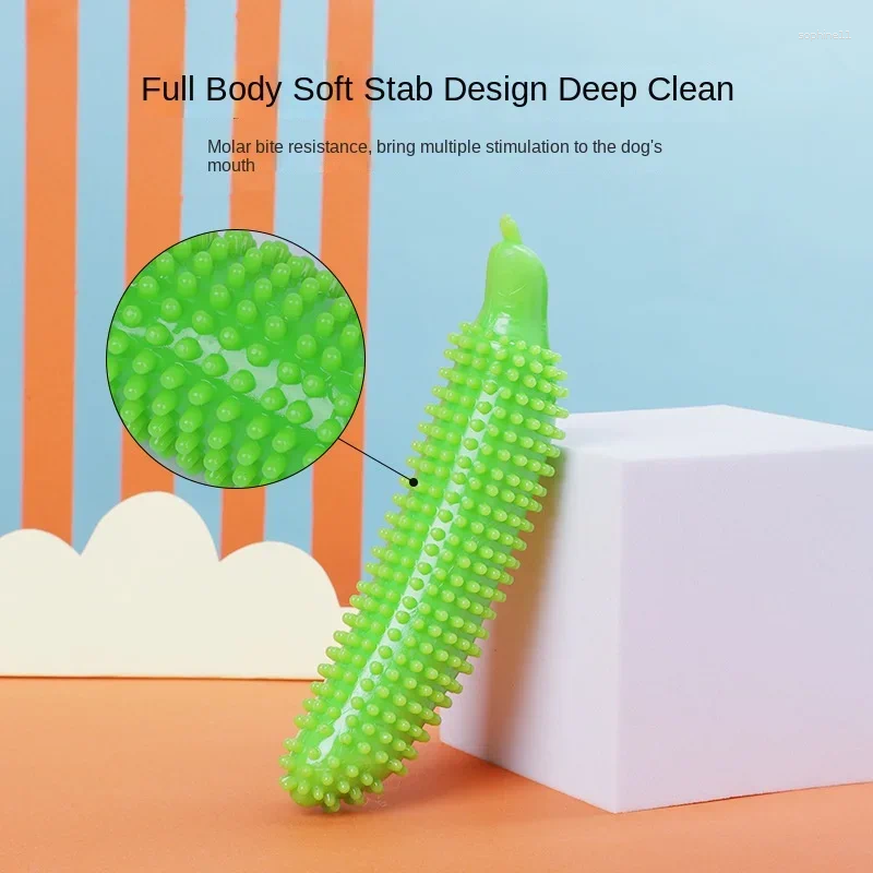 Update Pet Toy Cucumber Dog Teething Bite Resistant Interactive Training Relief Stick