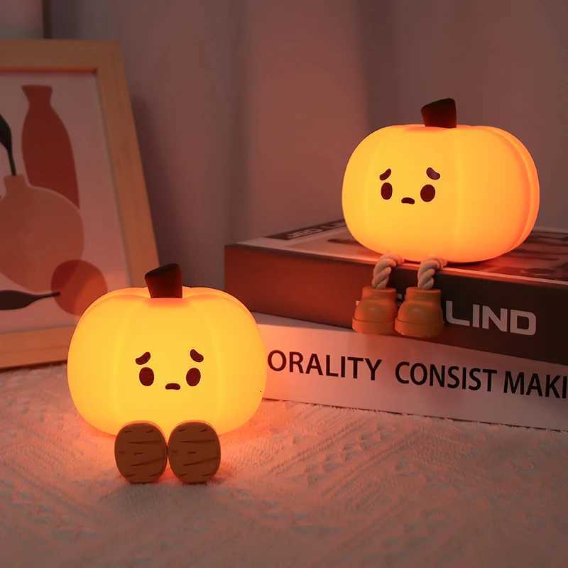 Cute Night Light Silicone LED Sleeping Lamp Rechargeable Bedside Touch Nursery Nightlight For Kids Room M251118