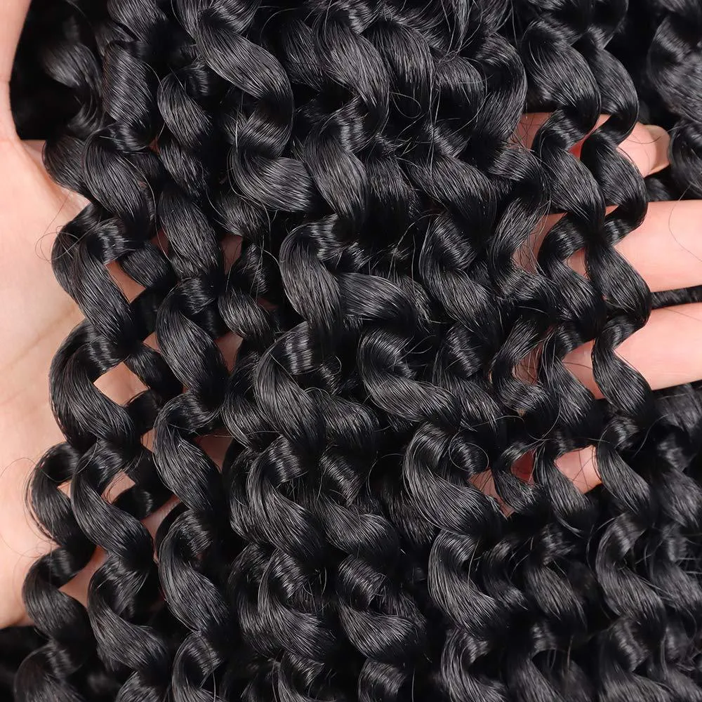 18Inch 2024 Kinky Curly Synthetic Senegalese Soft Fluffy Twists Ombre Brown Braiding Hair Extensions 22 Pieces Afro Curl Water Wave Twist For Black Wo