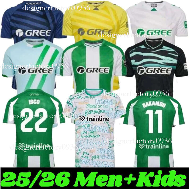 25 26 Real Betis ANTONY ISCO Soccer Jerseys 2025 JOAQUIN FEKIR B.IGLESIAS CANALES WILLIAN J Shirt WILLIAM CAMARASA JUANMI RUIZ Men Kids Kit Football Shirts