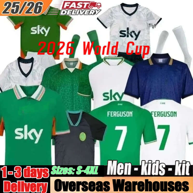 Ireland Soccer Jerseys 2026 World Cup Green White Ireland Football Jerseys Kit DOHERTY DUFFY Day Egan BRADY KEANE Hendrick Mcclean 24 25 26 27 Football Shirt Men Kids