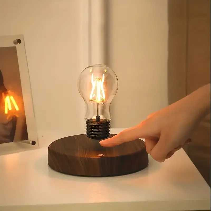 Wireless Levitating Magnetic Floating LED Desk Table Night Light 360 Degree Automatic Rotate Bulb Lamp for Gifts Room Office M251118