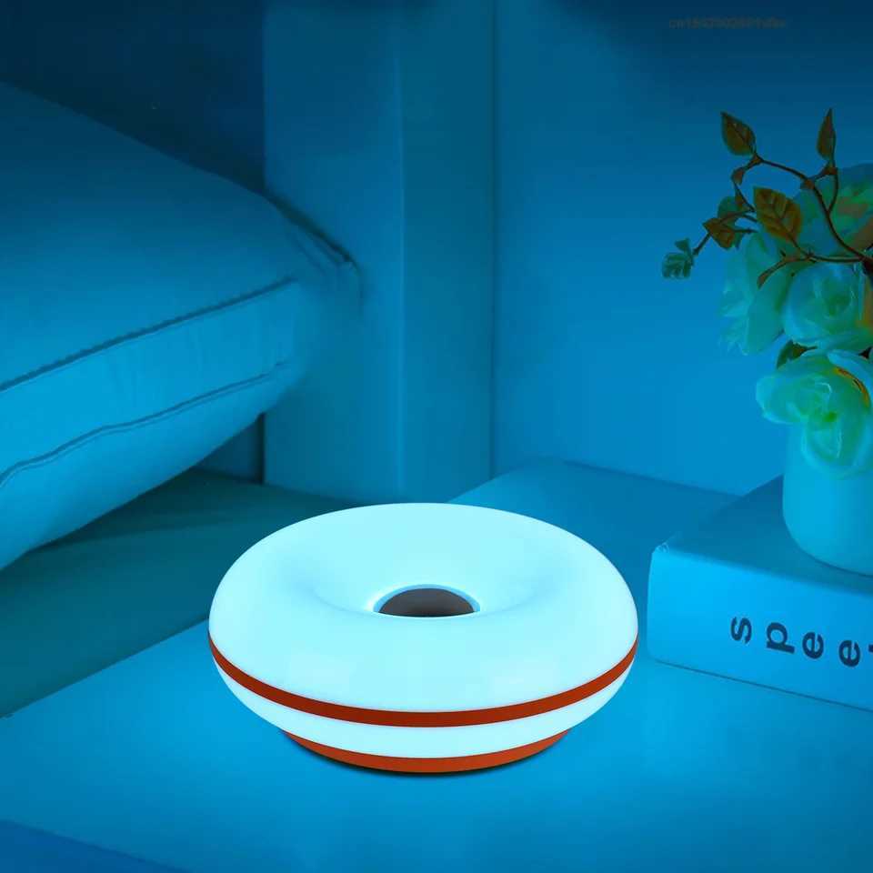 Bedroom bedside lamp USB plug Bauhaus living room dining room decoration donut ambient light M251118