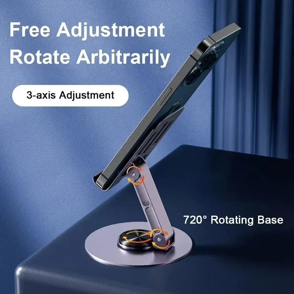 Mobile Phone Bracket Metal Aluminum 360 Rotating Tablet Rack Suitable Pad Tablet Rack Holder Adjustable Bracket Flexible Ph01