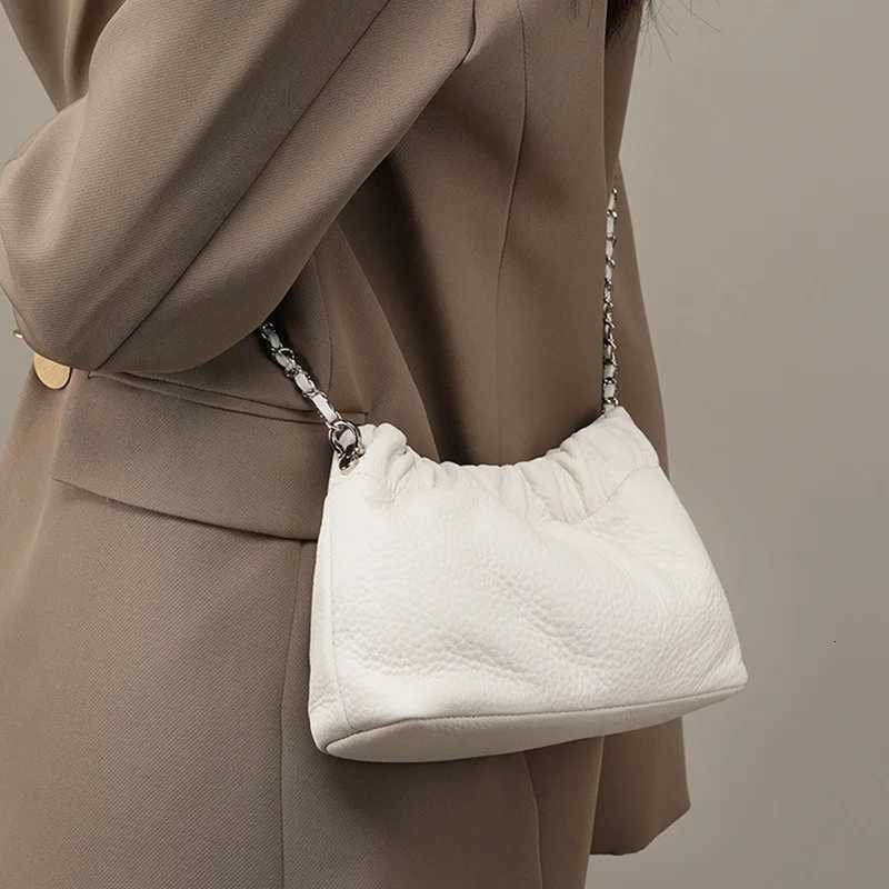 Genuine leather cloud bag Shoulder Bag Handbag Womens Crossbody Bags Cowhide Underarm Small chain Dumpling bag ladies koreaW251118