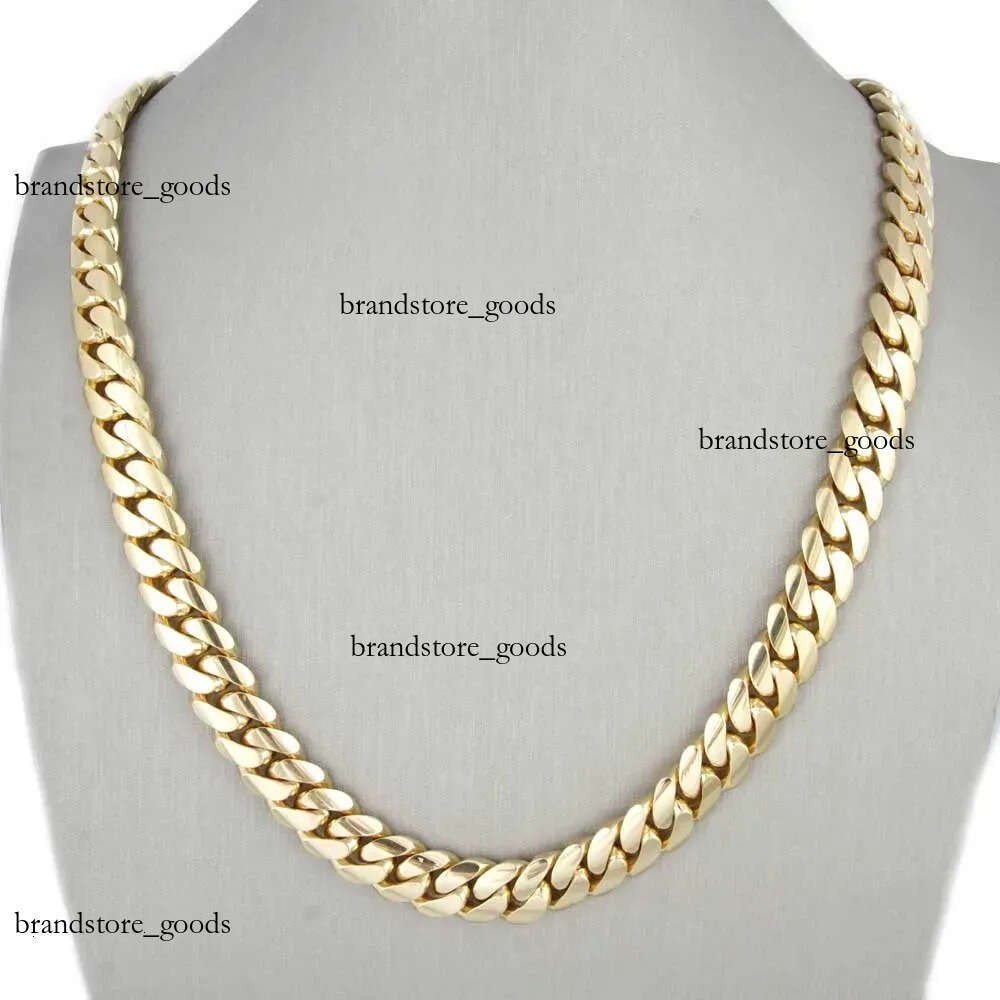 Cubana Hip Hop Jewelry Design Custom Solid 14K Real Yellow Gold Heavy Plain Miami Cuban Curb Link Chain For Men Multiple Lengths Available From 8 To 30 Inches 299