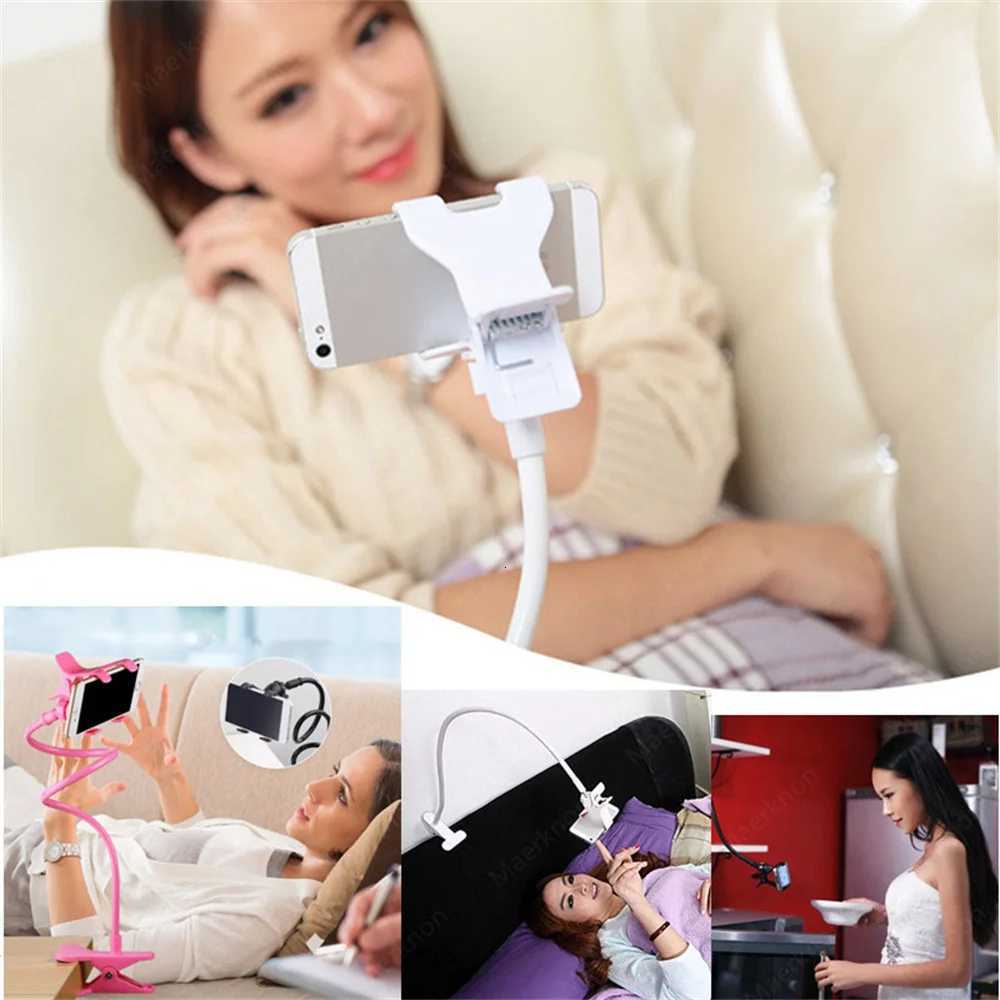 Portable Lazy Bracket Mobile Phone Holder Flexible Cell Phone Clip Bed Desktop Stand Universal Adjustable For Smartphone HolderM251118