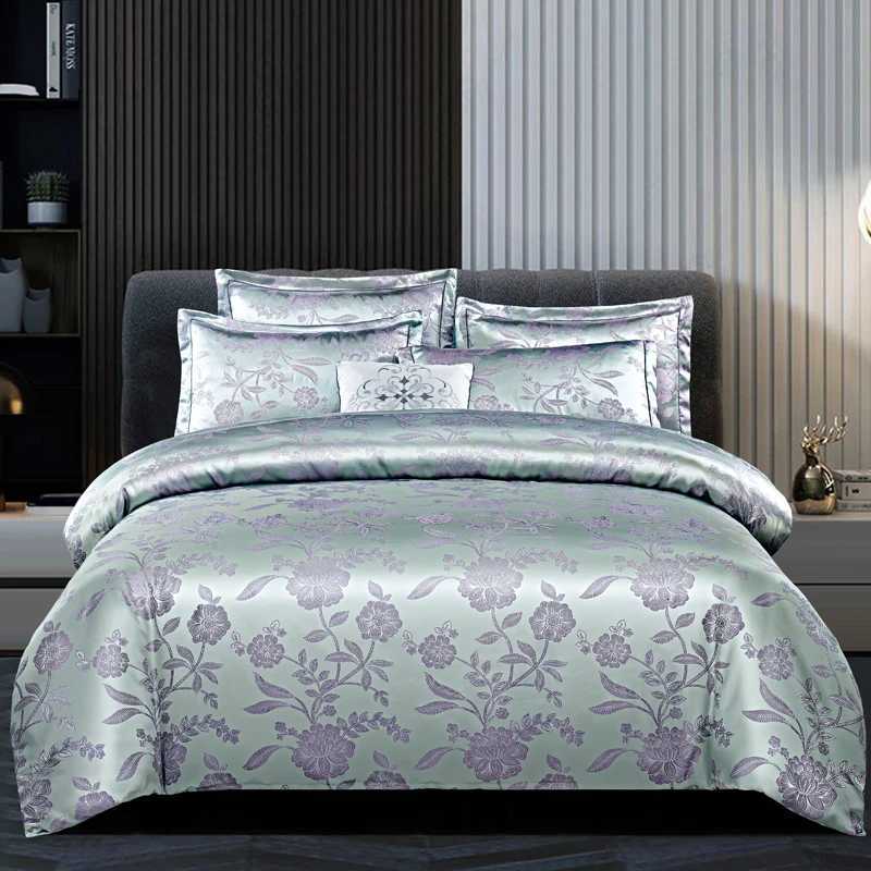 New 3pcs Duvet Cover and case Set No Filling European Light Luxury Jacquard Woven Polyanthous Type Family bedroom BeddingM251118