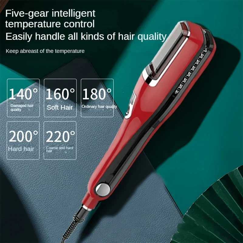 Professional 2 In 1 Flat Iron Adjustable Temperature Hair Trimmer Straighten And Repair Split Ends Hair Straightener W250814