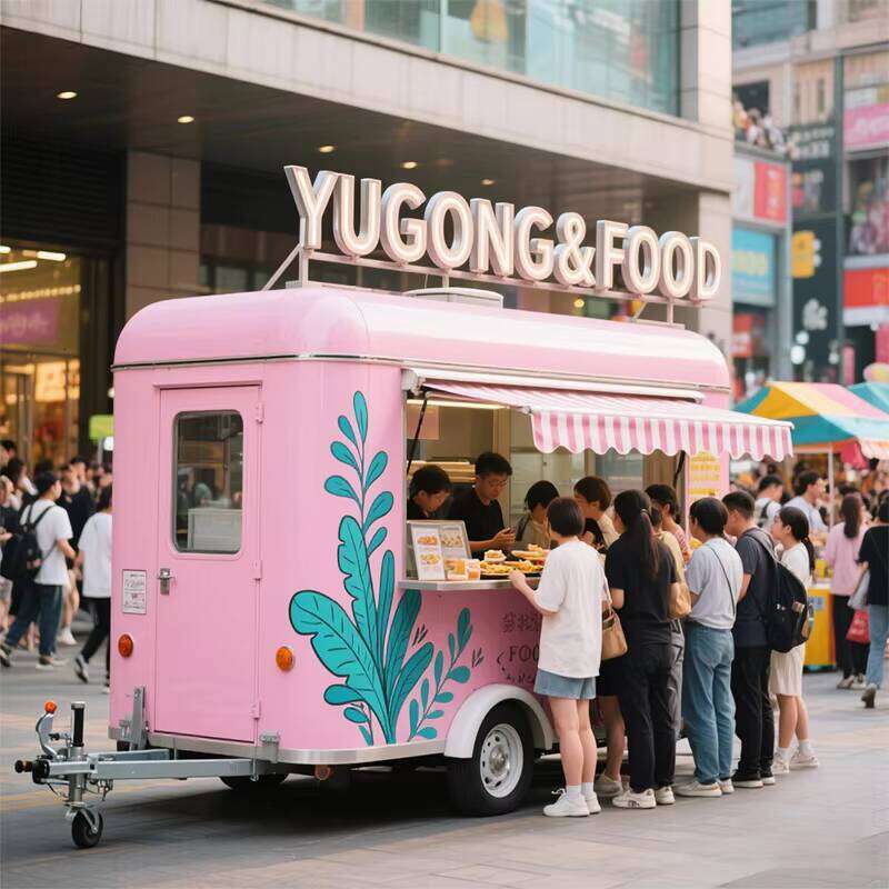 Europe Mobile Ice Cream Food Truck Camper Food Trailer for Sale