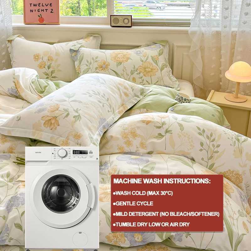 Printed Duvet Cover Set 100 Cotton - Bedding Set 1 Duvet Cover 2 cases Twin Full Single Double Easy CareMulti-SizeM251118