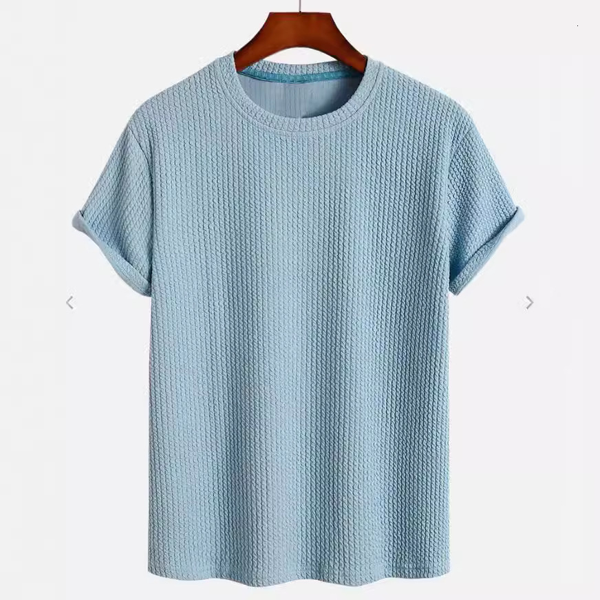 Summer Mens Loose Round Neck T-shirt 240824