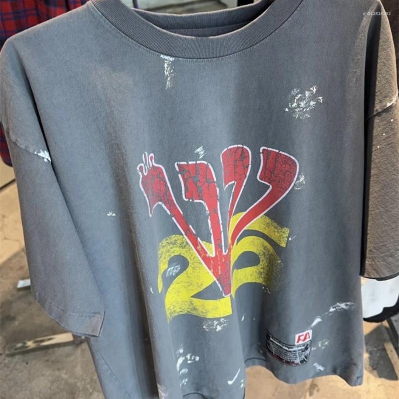 Men's T Shirts Washed RRR-123 Shirt Men Women High Quality Tops Tee RRR123