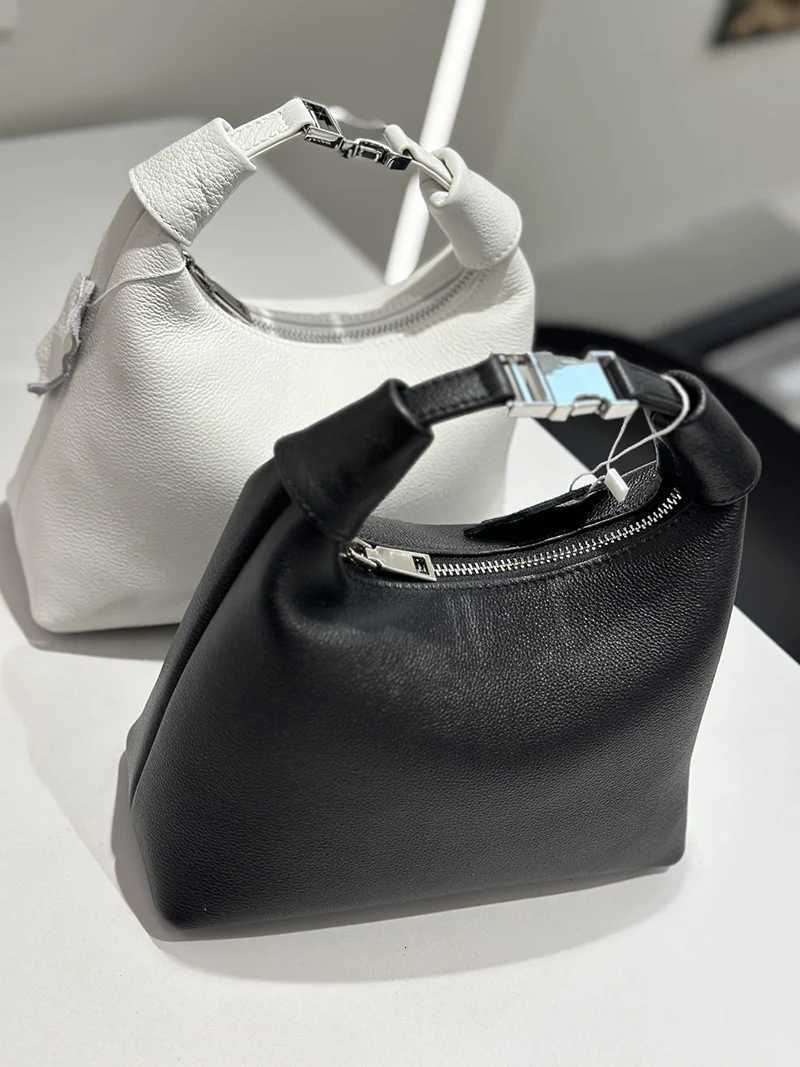 Luxury Handbags Female Crossbody Bags Fashion 2025 Genuine Leather Simple White Shoulder Bags WomenW251118