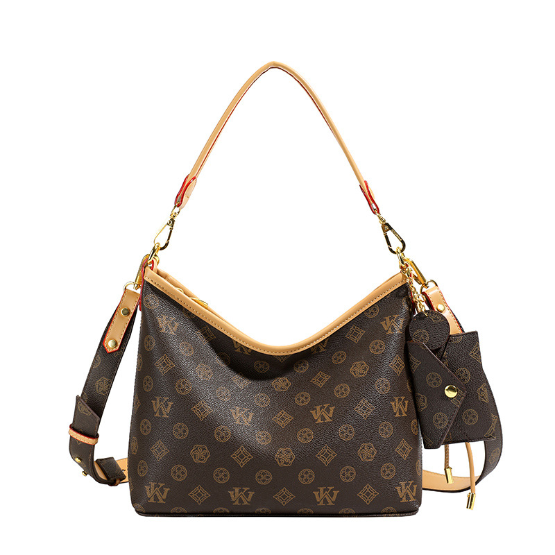 WK Shoulder Bag Handbag Crossbody Bag New Printed Underarm Bag Fashionable Retro Trendy Commuter Small Square Bag for woman Shopping Tote