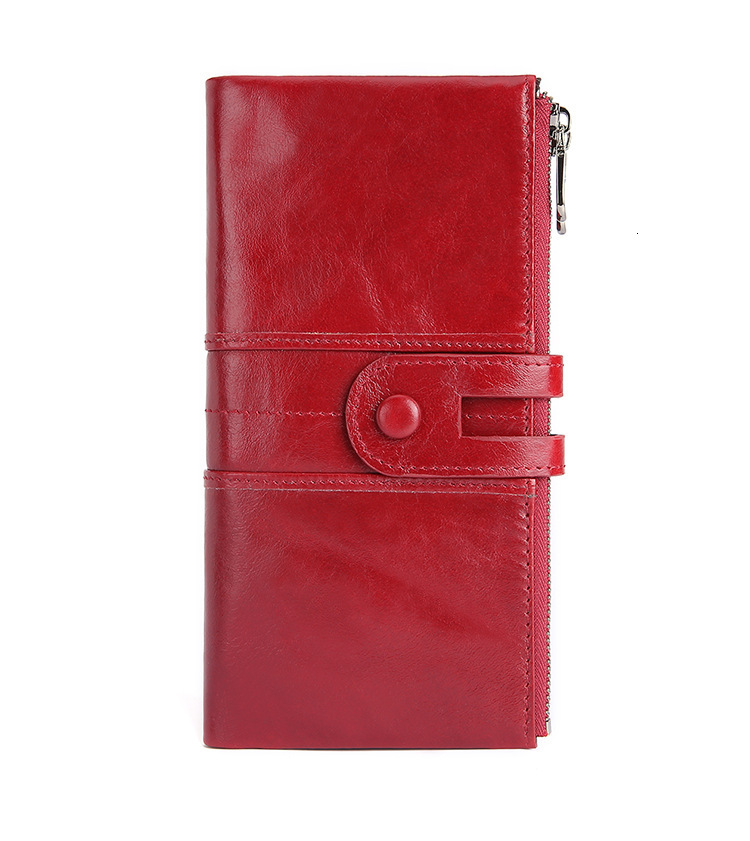 Women's Fashion Designer Bag Christmas Gift Leather Wallet Large Capacity Multi Card Slot Coin Wallet Retro Simple Long Wallet - view 4