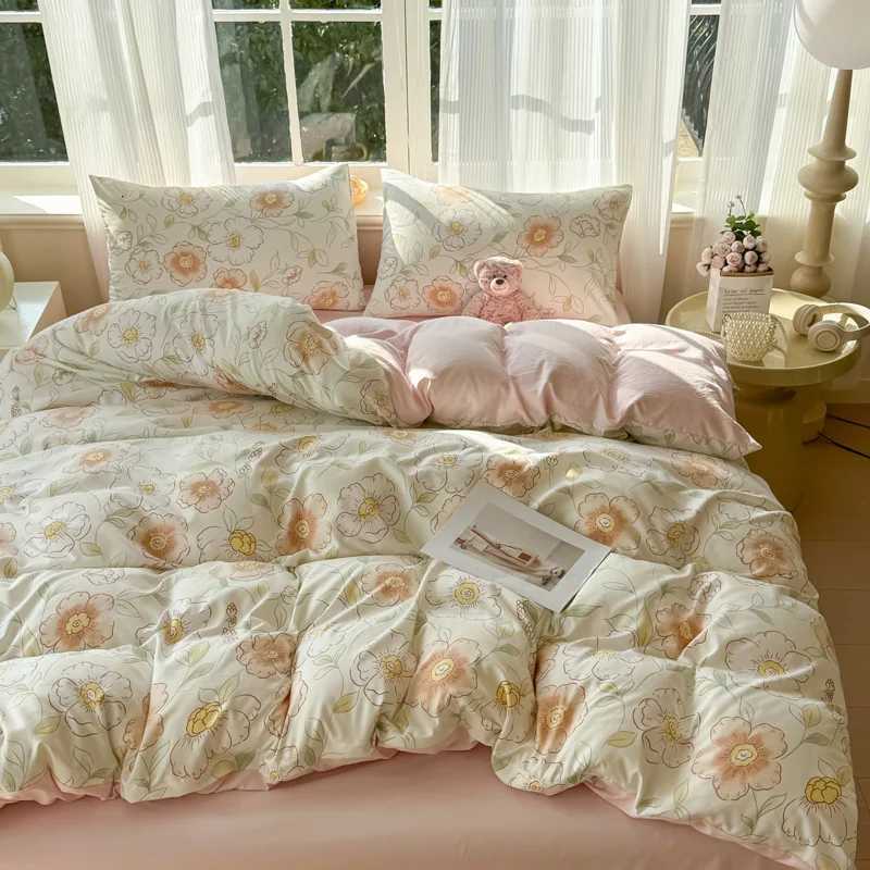 3-piece printed bed cover 1 and case 48 x 74 cm2 Bedding set Duvet Cover Skin Loving bedding without coreM251118